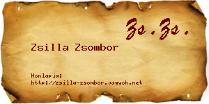 Zsilla Zsombor névjegykártya